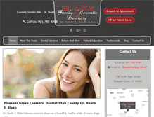 Tablet Screenshot of cosmeticdentistpleasantgrove.com